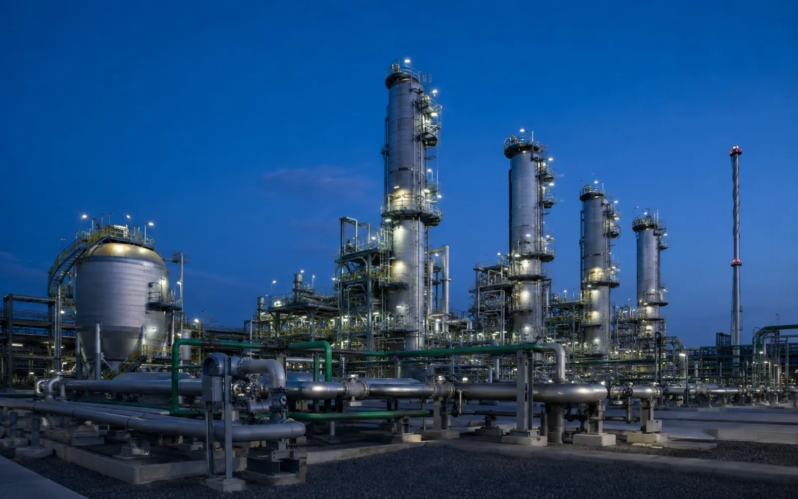 Modern oil and gas processing facility