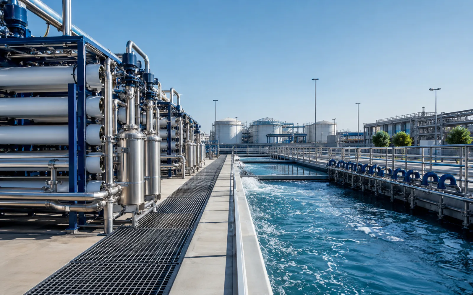 Industrial water treatment and filtration facility
